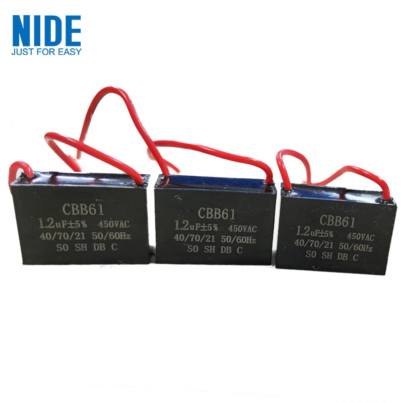 Capacitor de ventilador elétrico 1.2UF CBB61